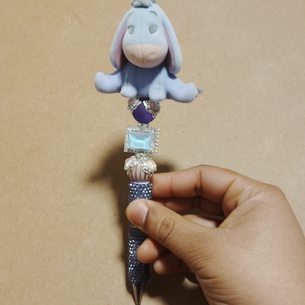 Beaded Eeyore Pen